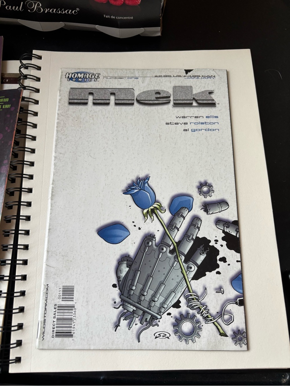 Mek Comic Book with Blue Rose Artwork